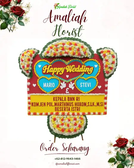 Papan Bunga Pernikahan Galaherang